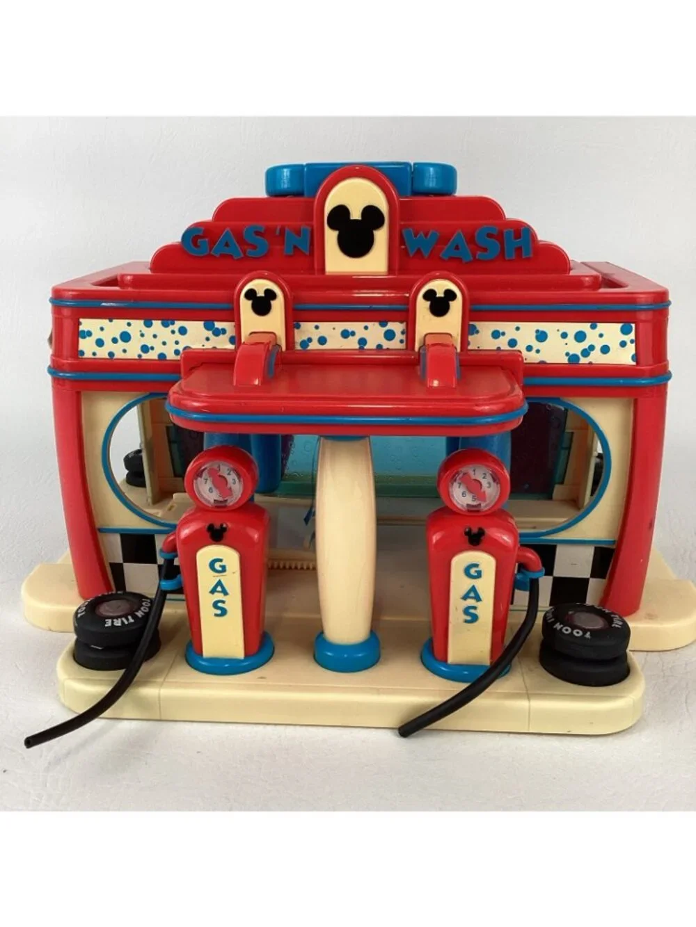 Disney Mickey Mouse Clubhouse Gas N Wash Portable Playset Roadster Racer Car Toy
